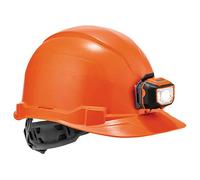 Casco rigido con luce, stile cappello, sospensione a cricchetto Ergodyne Skullerz 8970LED, arancione