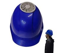 Casco rigido con ventilatore, casco di sicurezza ventilato, protezione regolabile per la testa, tappo per flusso d'aria alimentato tramite USB, per lavori di costruzione, protezione dal calore estivo