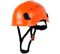 Casco rigido di sicurezza, certificato CE, con sottogola, struttura in ABS, regolabile per la protezione del cantiere, attrezzatura da lavoro ad alta quota, arancione