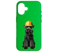 Casco rigido giallo Kerry Blue Terrier per cani da lavoro Custodia per iPhone 16