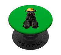 Casco rigido giallo Kerry Blue Terrier per cani da lavoro PopSockets PopGrip Adesivo