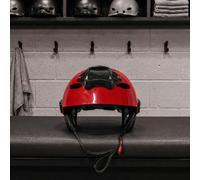 Casco Rigido Rosso Rinforzato Casco con Mentoniera Ventilazione Regolabile