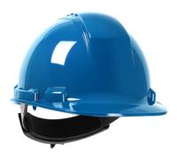 Casco rigido ventilato stile fischietto dinamico, guscio in HDPE, ANSI tipo 1 sospensione a 4 punti, regolazione del cricchetto, blu cielo (280-HP241RV-07)