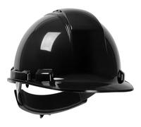 Casco rigido ventilato stile Whistler dinamico, guscio in HDPE, ANSI tipo 1, classe C, sospensione a 4 punti, regolazione cricchetto ruota, nero (280-HP241RV-11)