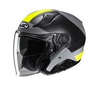 HJC RPHA 31 Chelet Casco Jet, nero-grigio-giallo, taglia S per maschi