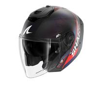 Casco Jet Shark RS JET CARBON SPEED-TECH Mat Carbon Blue Red