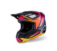 Alpinestars S-M7 Rise Casco da motocross, nero-rosa, taglia S per maschi