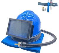Casco Sabbiatore Alimentazione Sicura Aria Casco Sabbiatura con Spalla Protettivo Sabbiatura Copertura Protettiva per Sabbiatura Dotato di Termostato Sabbiatrice