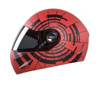 Casco SB-41 Oscar rosso lucido con visiera liscia integrale nera taglia L 600 mm