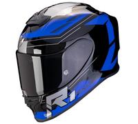 casco scorpion exo r1 evo air blaze nero / blu XL