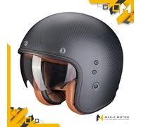 Casco Scorpion Jet BELFAST EVO CARBON SOLID Nero Opaco - XS