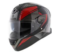 Casco Shark Skwal 2 Hallder nero lucido rosso KRA - Taglia XS