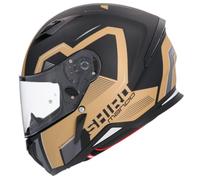 Casco Shiro Hunter Mando Nero e Oro Completamente Omologato (L 59/60)
