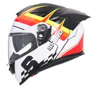 Casco Shiro Shiro Pegasus Bianco e Arancione SV 22.06 (XXL 63/64)