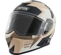 Casco Simpson Venom Panzer 06, marrone/blu chiaro/blu scuro, S (56)