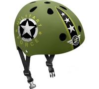 Casco Skate Stamp Skids Control Military Star Verde ABS/EPS 53-57 cm