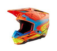 Alpinestars S-M5 Action 2 2024 Casco Motocross, Arancione/Giallo, Taglia S (55/56)