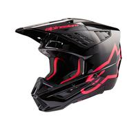 Alpinestars S-M5 Corp 2024 Casco Motocross, nero-rosa, taglia M per maschi