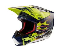 Casco SM5 RASH Blu Giallo Fluo ALPINESTARS - UE: 2XL