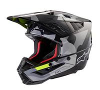 Alpinestars S-M5 Rover 2, casco da motocross XL male Grigio Scuro/Argento/Giallo Fluo