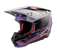 ALPINESTARS ALPINESTARS - Casco S-M5 Sail Violet / Nero / Silver Glossy XS