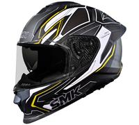 casco smk titan panther - nero opaco / bianco / giallo XL