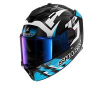 Shark Spartan GT Pro Carbon Zarco Track Racer, casco integrale S female Nero/Bianco/Azzurro
