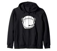 Casco Spaziale Nerd Spaceman Felpa con Cappuccio