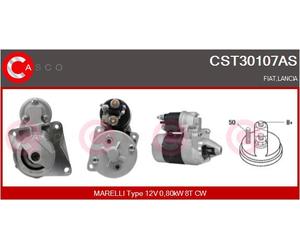 CASCO Starter 0.80 KW Passend Per Fiat Punto 1.2 60 Palio Weekend Lancia Y