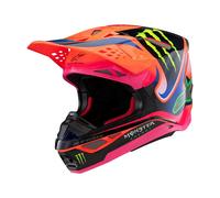 §Casco Cross Alpinestars S-M10 Deegan ECE06 Arancio Viola-Rosa Fluo§
