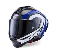 Alpinestars Supertech R10 Arius Elmetto, nero-bianco-blu, taglia XL per maschi