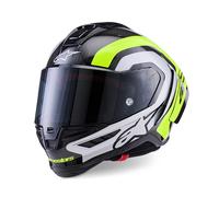 Casco integrale da moto Alpinestars Supertech R10 Arius nero-giallo fluo-bianco 2XL