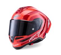 Casco integrale da moto Alpinestars Supertech R10 Arius rosso fluo-rosso-nero-bianco L