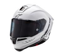 Casco moto integrale Alpinestars Supertech R-10 Solid carbonio bianco opaco XL
