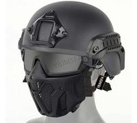 Casco Tattico Airsoft PJ E Maschera Per Fucile Ad Aria Compressa Con Protezione Integrale,Con Occhiali Antiappannamento Rimovibili Per Pistola Ad Aria Compressa Paintball CS Game