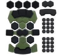 Casco Tattico Airsoft Set di Cuscinetti in Spugna A Doppio Strato Imbottitura in Memory Foam di Ricambio per Casco da Paintball Accessori per Casco per Casco Fast Mich ACH(Green)