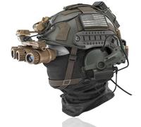 Casco Tattico Airsoft Veloce Con Cuffie Tattiche, Luce Sopravvivenza, Supporto NVG, Pacco Batteria, Borsa Con Pesi, Maschera For Giochi CS All'aperto, Caccia, Cosplay, Painball, Swat Gear