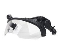 Casco Tattico FAST Airsoft, con Visiera Di Protezione Integrale, Copricasco Torcia per Occhiali con Luce Lampeggiante, Passamontagna, per Giochi Di Guerra D'azione di Tiro Al Paintball,Visor tr