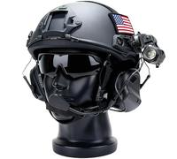 Casco Tattico Multifunzionale FAST, Casco Militare da Softair, Set 6 in 1, con Occhiali e Torcia, per Paintball, Campo All'aperto e Cosplay