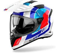 Casco Touring Airoh Bandit Horn Blu Rosso Bianco Lucido S