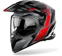 Casco Touring Airoh Bandit Spicy Nero Rosso Grigio Lucido L