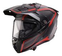 Casco Touring Caberg Tanami Carbon Gravity Rosso Grigio Opaco XS