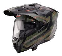 Casco Touring Caberg Tanami Ranger Nero Opaco Verde Militare Arancione XL
