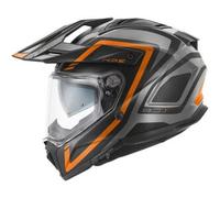 Casco Touring Givi 80.1 Apex Titanio Nero Titanio Arancione Opaco XS