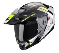 casco trail modulare scorpion adx-2 galane - nero / grigio / giallo S