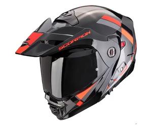 casco trail modulare scorpion adx-2 lewis - nero / rosso S