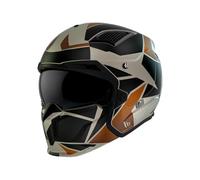 Casco Trial MT Streetfighter SV P1R Nero-Sabbia Opaco L Semplice Schermo Trasparente Trasformatore con MENTONNERA Rimovibile (Libro con Schermo Extra Dark) (ECE 22.06)