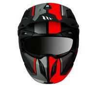 casco da moto trial semplice con visiera trasformabile e mentoniera removibile MT Helmets Streetfighter Sv Twin C5 (Ece 22.06) Noir M (57/58 cm)