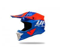 Casco UFO INTREPID Blu Arancione Fluo Moto cross Enduro Motard Quad Uomo Yamaha