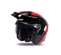 CASCO UFO PLAST S SHERATAN JET NERO ROSSO
